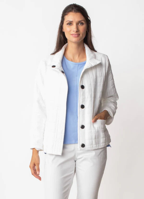 Women's Habitat Liv | Quilted Short Jacket | White V-Neck Jacket Boat Neck Jacket Square Neck Jacket Women's Habitat Liv | Quilted Short Jacket | White V-Neck Jacket Boat Neck Jacket Square Neck Jacket