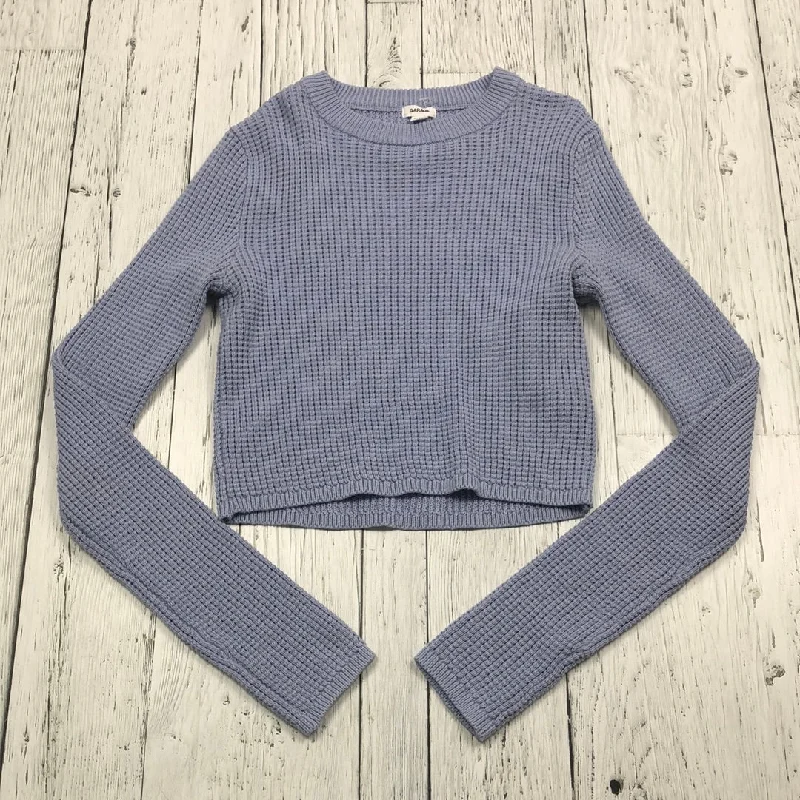 Garage blue knitted sweater - Hers XS Graphic Sweater Embroidered Appliqued