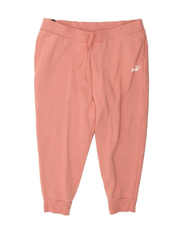 PUMA Womens Tracksuit Trousers Joggers UK 22 3XL  Pink Cotton Trousers Review Highly