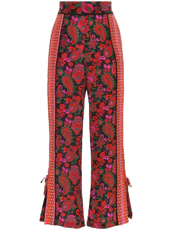 printed silk trousers Trousers Leisure Comfortable