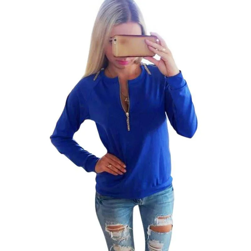 Women Lady's Pullover Long Sleeve Shirts Jumper Pullover Tops For Women Outwear Short Sleeve Top