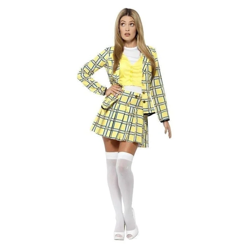 Clueless Cher Costume Adult Yellow Jacket Top Skirt Knee High Stocking Denim Jacket Leather Jacket Suede Jacket