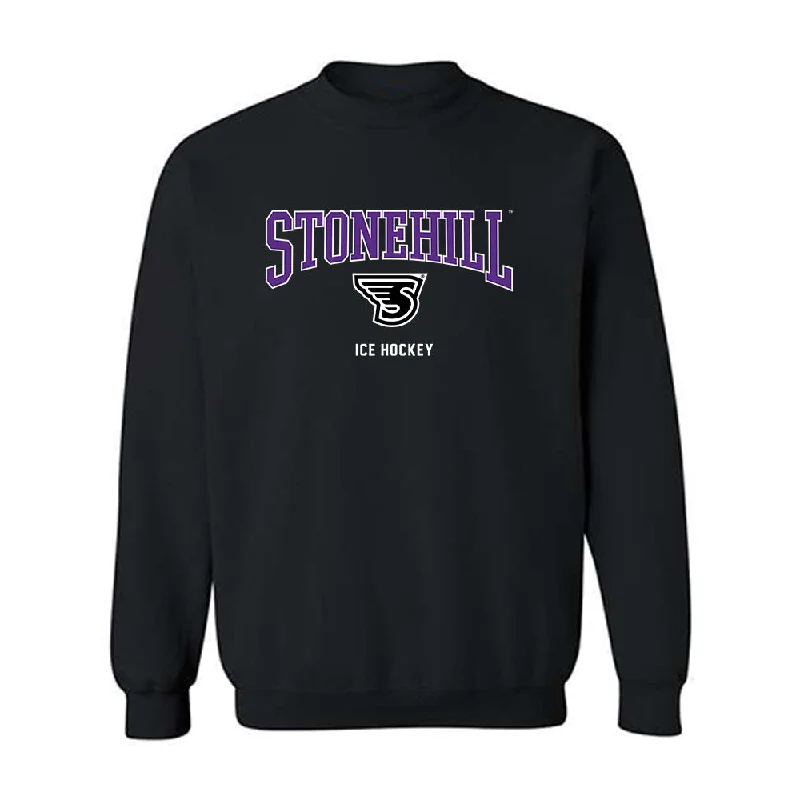 Stonehill - NCAA Women's Ice Hockey : Lily Geist - Classic Shersey Crewneck Sweatshirt Hoodie with Raw Hem Edgy Unfinished Stonehill - NCAA Women's Ice Hockey : Lily Geist - Classic Shersey Crewneck Sweatshirt Hoodie with Raw Hem Edgy Unfinished