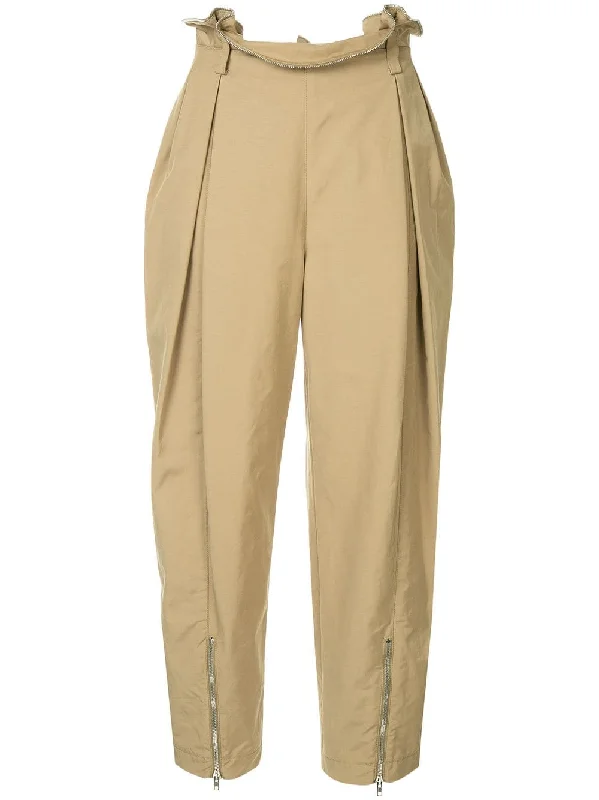 high-waisted safari trousers Trousers Culottes Wide Leg
