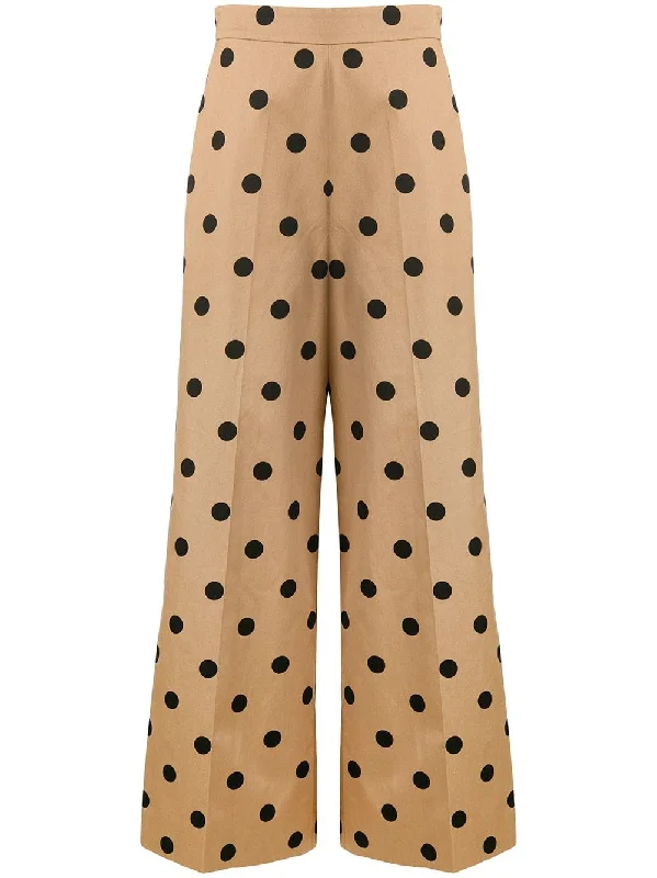 polka dot palazzo trousers Trousers Pleated Formal