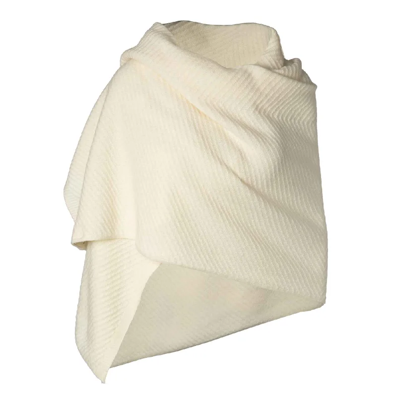 Lambswool Shawl- White Comfortable Shawl Scarf Wrap