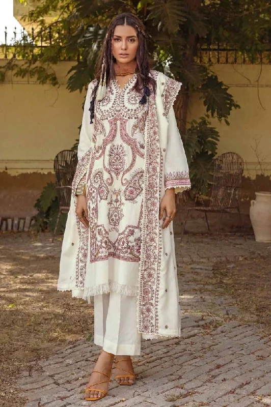 Gul Ahmed 3PC Embroidered Pashmina Unstitched Suit with Embroidered Pashmina Shawl RC-32009 Stylish Long Shawl Wrap