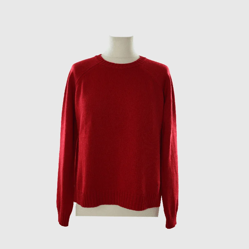 Red Knitted Sweater Machine Wash Dry Clean Hand Wash