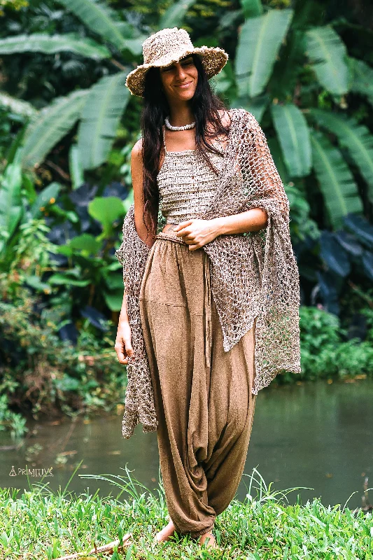 SALE ~ Large Knitted Nettle Shawl >> 100 % Wild Himalayan Nettle Soft Summer Shawl Wrap