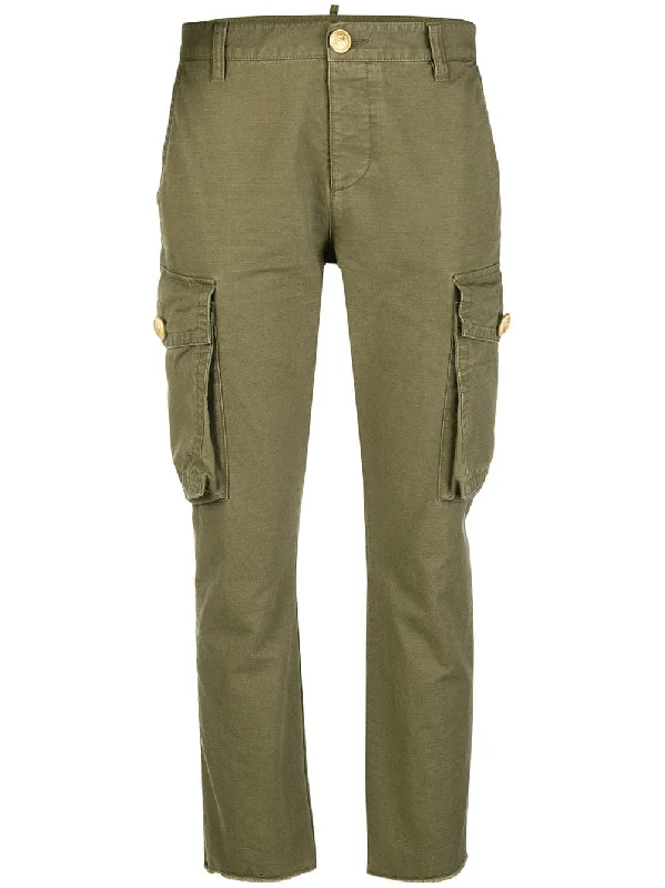 slim fit cropped cargo trousers Trousers Chinos Classic