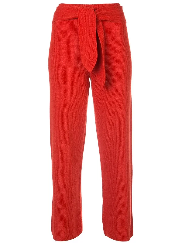 cropped knitted trousers Trousers Winter Warm