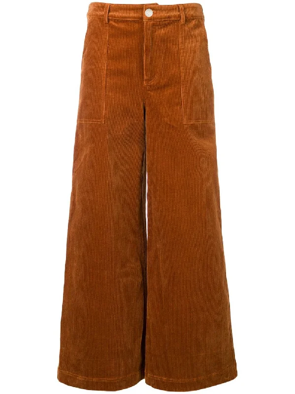wide leg corduroy trousers Trousers sophisticated sleek