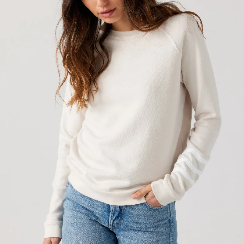 Waves Pullover | Ecru Tight Sleeve Top