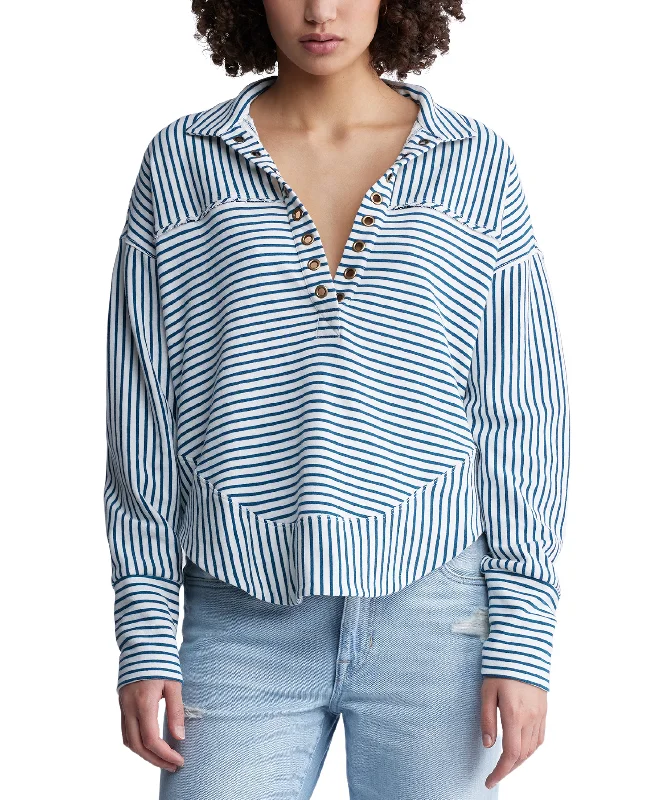 Ellowynne Ls 1/2 Placket Pullover High Neck Pullover