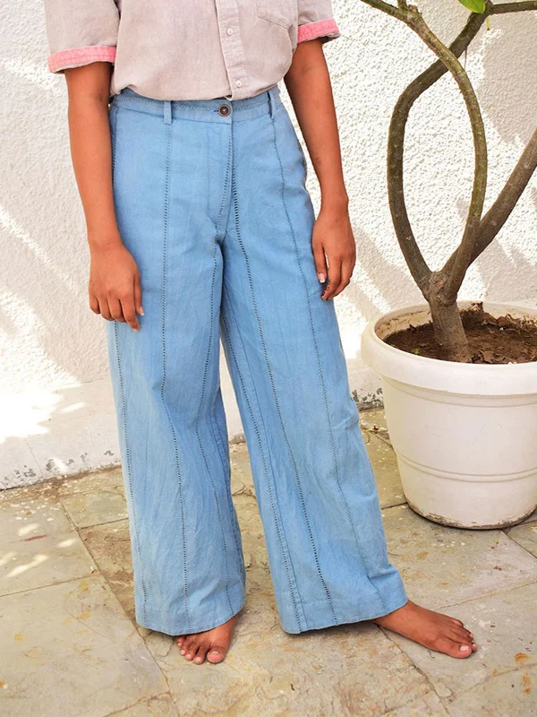 Linen Trouser Blue Trousers Running Lightweight