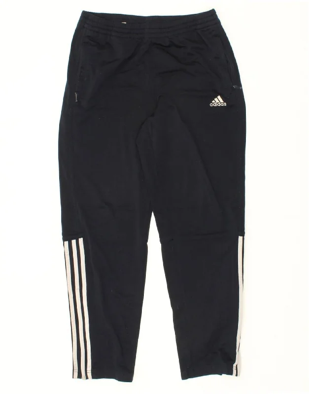 ADIDAS Womens Tracksuit Trousers UK 12 Medium Navy Blue Trousers practical durable