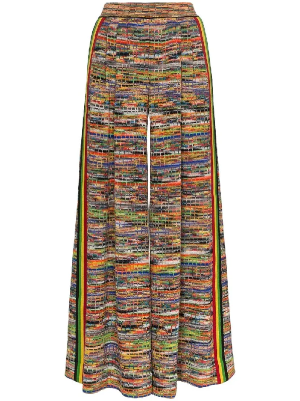 striped wide leg wool trousers Trousers Bestseller Popular