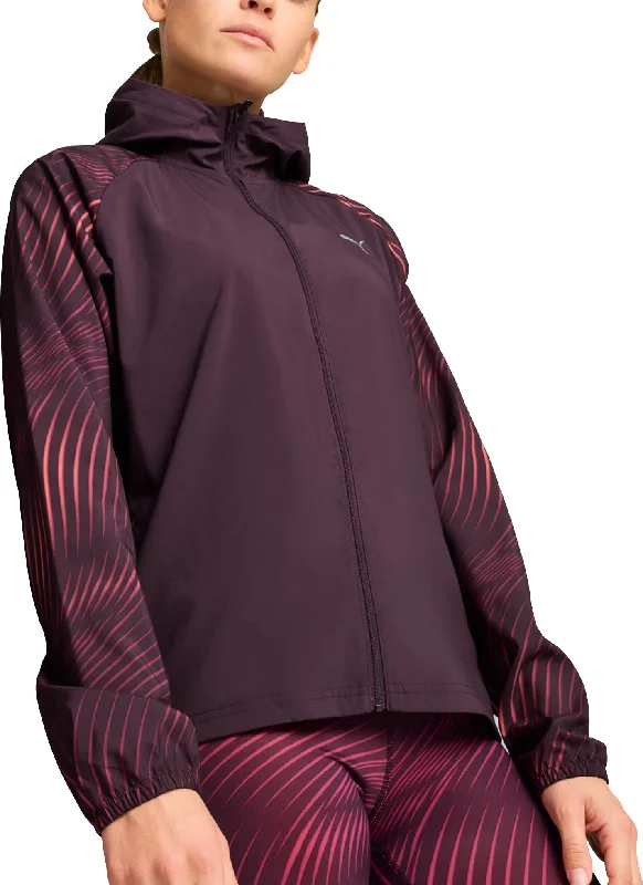 Puma Favourite Velocity Woven Womens Running Jacket - Purple Faux Fur Jacket Real Fur Jacket Shearling Jacket