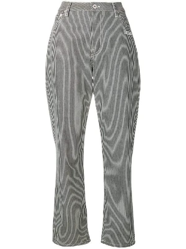 stripped tapered trousers Trousers Yoga Stretchy