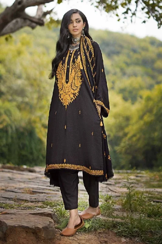 Gul Ahmed 3PC Embroidered Khaddar Unstitched Suit with Embroidered Pashmina Shawl AP-32058 Soft Pashmina Shawl Wrap