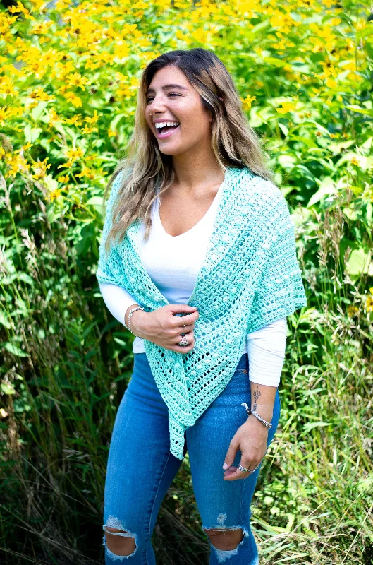 Baker Island Shawl (Crochet) Stylish Knit Shawl Wrap