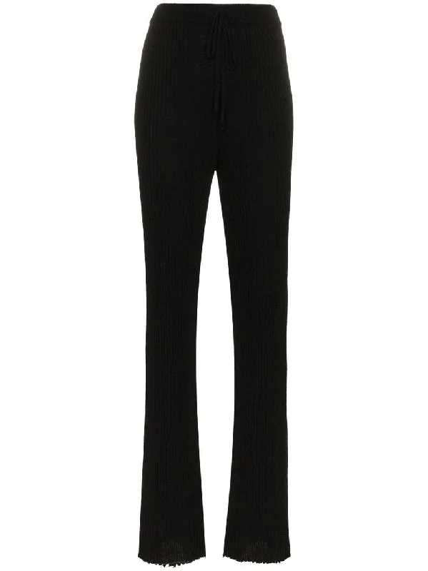 ribbed flared wool trousers Trousers Bestseller Popular