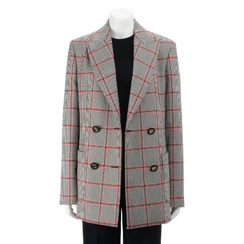 Elie Saab Check Oversize D.B. Jacket Jacket Blazer Coat