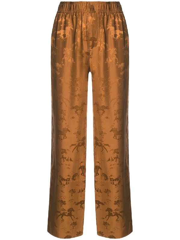 horse print pyjama trousers Trousers Mesh Breathable
