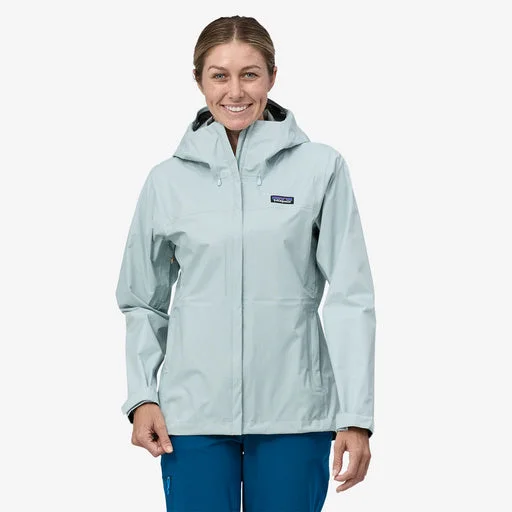 Women's Patagonia | Torrentshell 3L Rain Jacket | Chilled Blue Denim Fabric Leather Fabric Suede Fabric Women's Patagonia | Torrentshell 3L Rain Jacket | Chilled Blue Denim Fabric Leather Fabric Suede Fabric