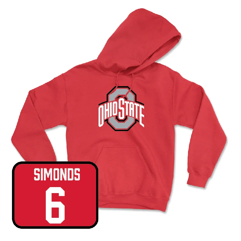 Red Women's Lacrosse Team Hoodie - Maeve Simonds Hoodie with Thumb Holes Functional Cozy