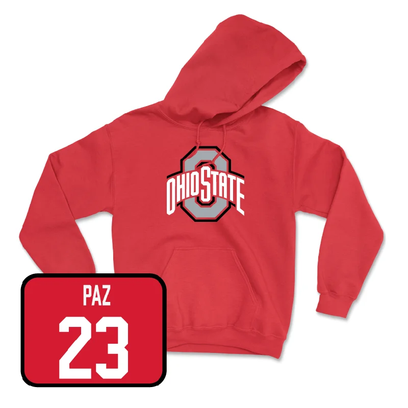 Red Women's Lacrosse Team Hoodie  - Maddy Paz Hoodie with Back Slit Movement Comfort