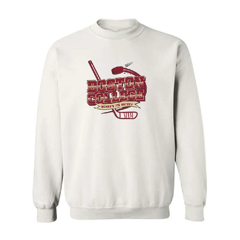 Boston College - NCAA Women's Ice Hockey : Keri Clougherty - Crewneck Sweatshirt Sports Shersey Hoodie with Hem Embroidery Detailed Premium Boston College - NCAA Women's Ice Hockey : Keri Clougherty - Crewneck Sweatshirt Sports Shersey Hoodie with Hem Embroidery Detailed Premium