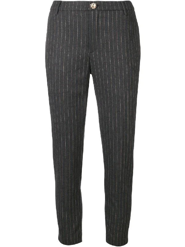 pinstripe cropped trousers Trousers Plaid Checkered