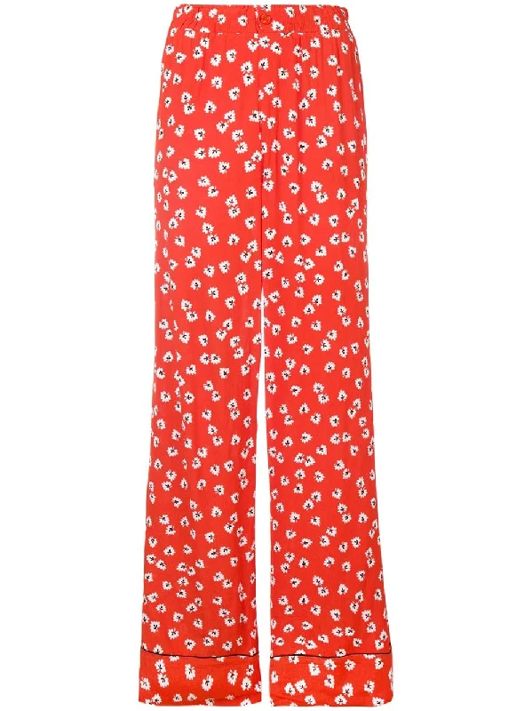 straight leg floral trousers Trousers Recommended Stylist