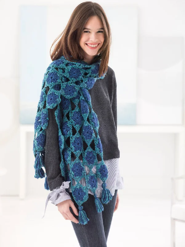 Blue Moon Shawl (Crochet) Stylish Long Shawl Wrap