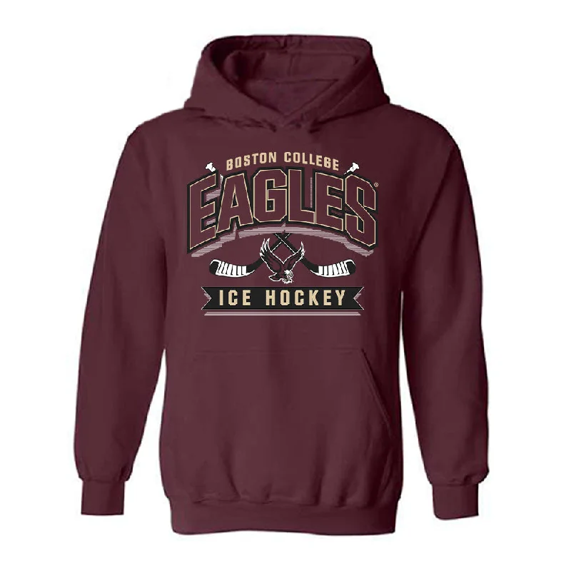 Boston College - NCAA Women's Ice Hockey : Bella Pomarico - Sports Shersey Hooded Sweatshirt Hoodie with Hem Drawcord Adjustable Customizable Boston College - NCAA Women's Ice Hockey : Bella Pomarico - Sports Shersey Hooded Sweatshirt Hoodie with Hem Drawcord Adjustable Customizable