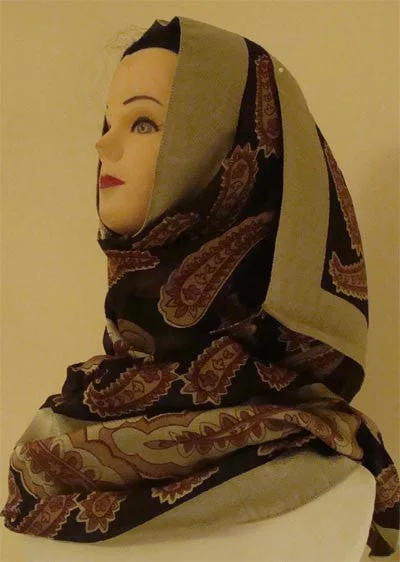 "Azya Styles" Andalus Patterned Polyester Shawl and Hijab Soft Cotton Shawl Cape