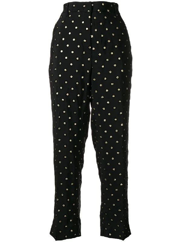 glitter embellished trousers Trousers stylish modern