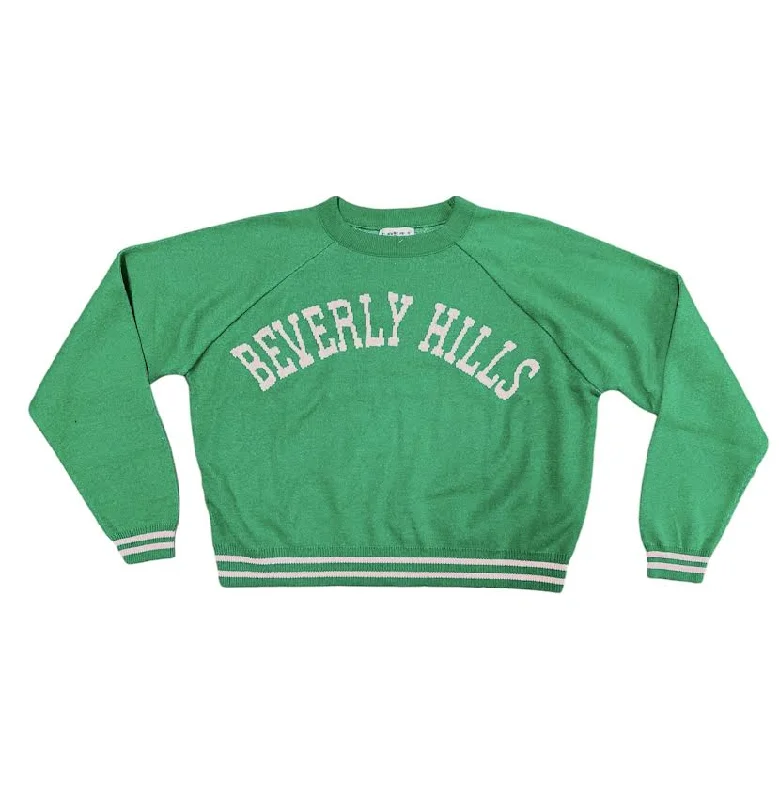 GREEN BEVERLY HILLS CREWNECK SWEATER Wool Sweater Cotton Sweater Cashmere Sweater