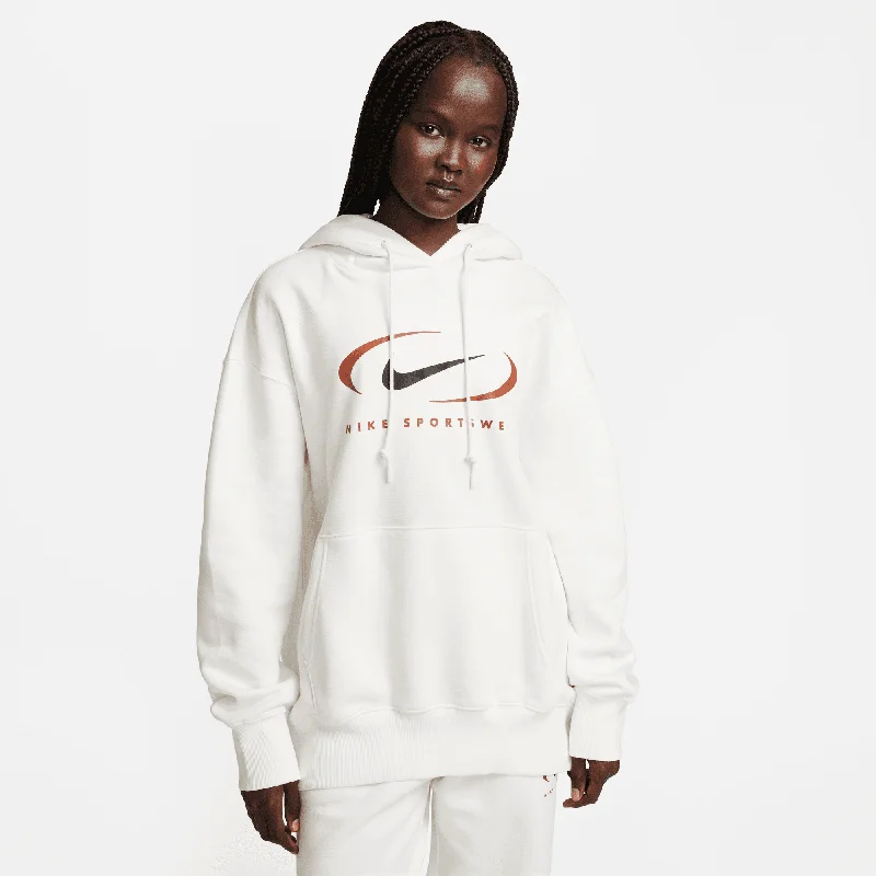 Women's Nike Sportswear Oversized Fleece Pullover Hoodie Hoodie with Front Slit Layering Stylish Women's Nike Sportswear Oversized Fleece Pullover Hoodie Hoodie with Front Slit Layering Stylish