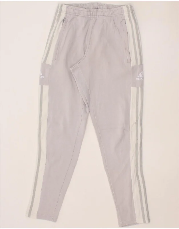 ADIDAS Womens Tracksuit Trousers UK 10 Small Grey Colourblock Cotton Trousers Custom Made ADIDAS Womens Tracksuit Trousers UK 10 Small Grey Colourblock Cotton Trousers Custom Made