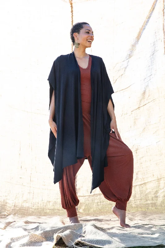 Raven Shawl - Mid Length Soft Printed Shawl Wrap