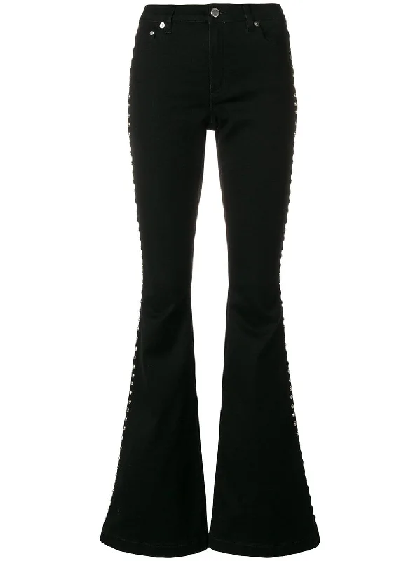 flared stud trousers Trousers Harem Relaxed Fit