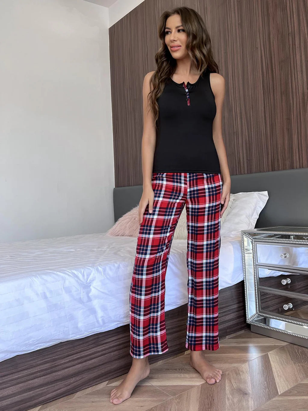 FASHION VEST TROUSERS HOME SLEEPWEAR SUIT Trousers Custom Made