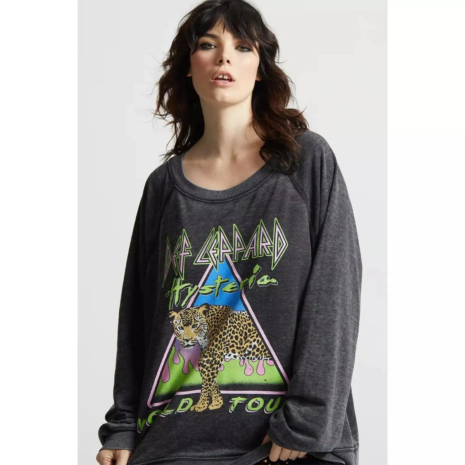 Recycled Karma Def Leppard Hysteria Sweatshirt Cotton Hoodie Fleece Lining Warmth