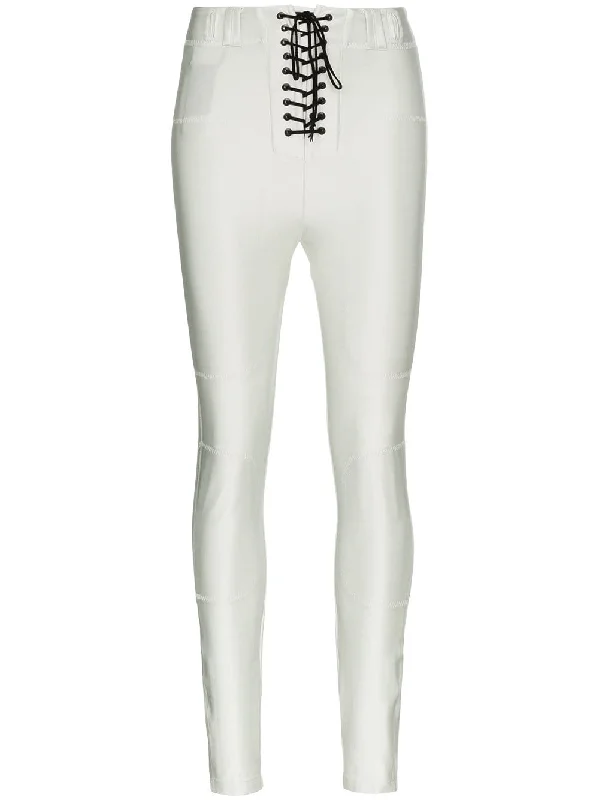 high waisted lace-up skinny trousers Trousers sophisticated sleek