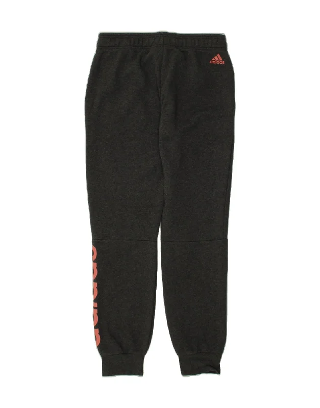 ADIDAS Womens Graphic Tracksuit Trousers Joggers UK 8/10 Small  Grey Trousers Running Lightweight