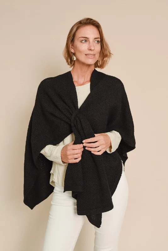 Edinburgh Black Shawl Lightweight Cotton Shawl