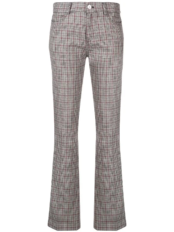 checked straight-leg trousers Trousers Business Professional