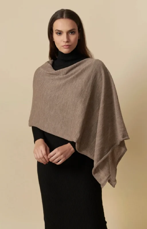 Alpaca Dress Topper | Lightweight Poncho | Alpaca Shawl Comfortable Silk Shawl